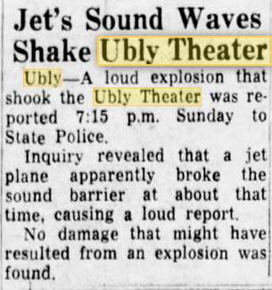 Huron Theatre - AUG 18 1958 SONIC BOOM SCARE